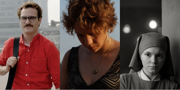 Melhores Filmes de 2014 - Ela, de Spike Jonze; O Lobo Atrás da Porta, de Fernando Coimbra, e Ida, de Pawel Pawlikowski